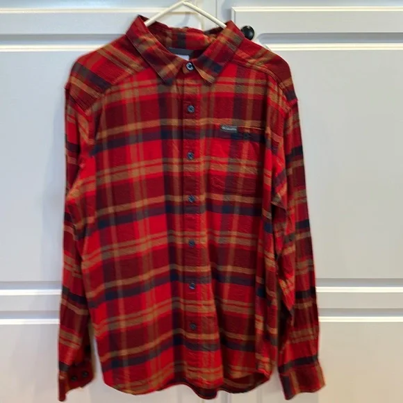 EUC Men’s Columbia Flannel button down. Size Large - Picture 1 of 4